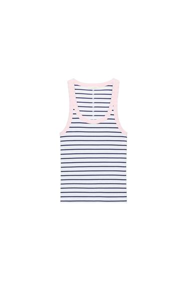 RIBBED SLEEVELESS TOP - Pastel pink by Zara