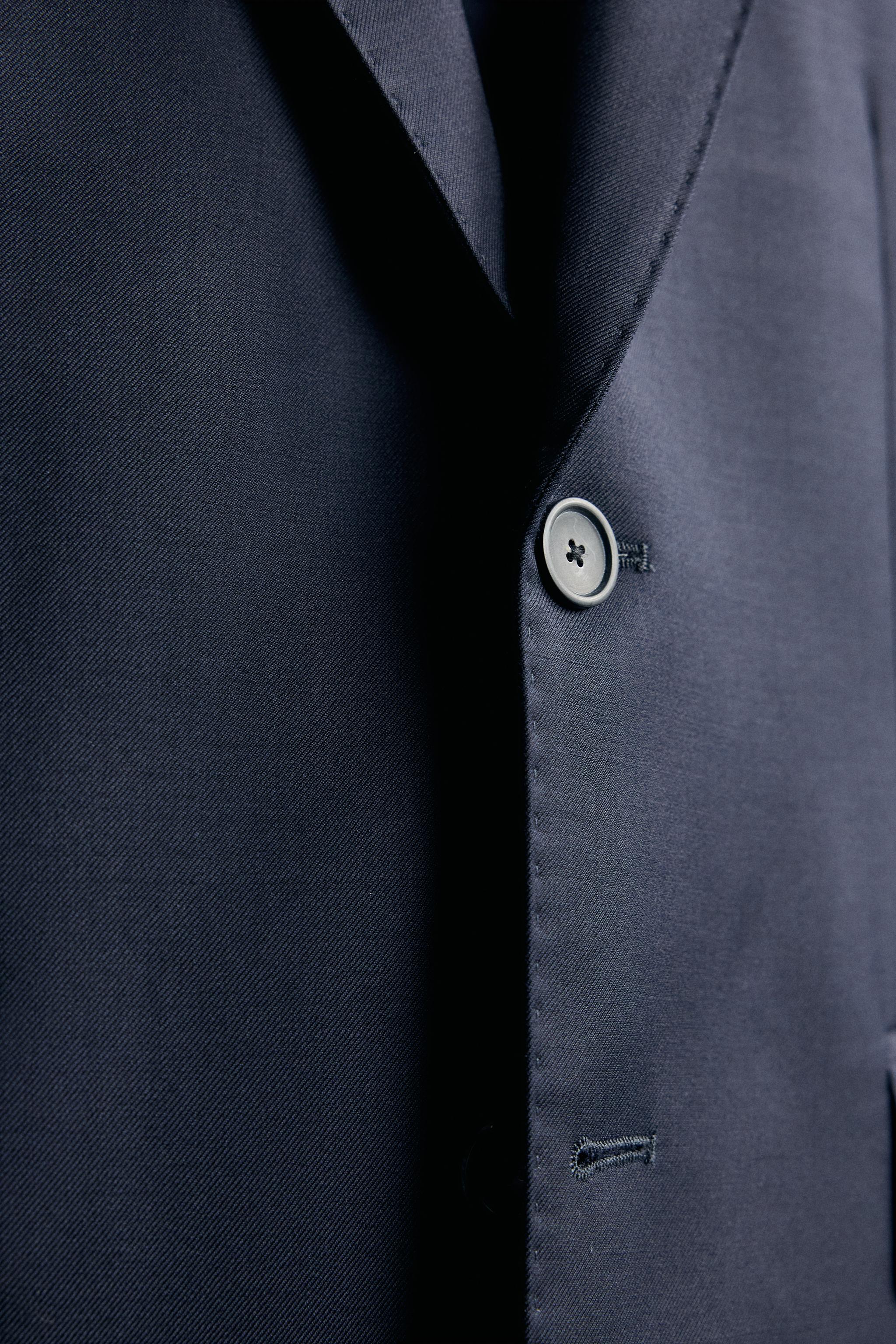 Zara %100 YÜN TAKIM BLAZER görsel 8
