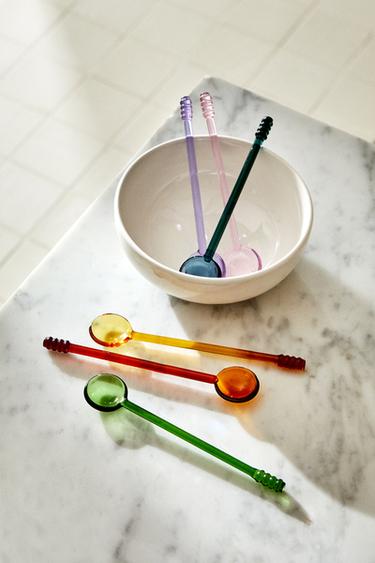 LOT CUILLÈRES BOROSILICATE MULTICOLORES (LOT DE 6) - Verts de Zara - Image 5