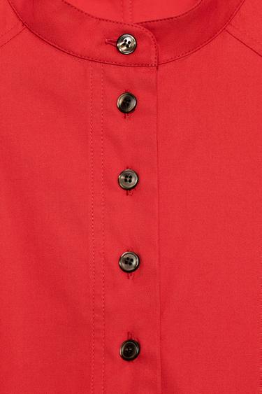 ZW COLLECTION PUFF SLEEVE SHIRT - Red by Zara - Image 6