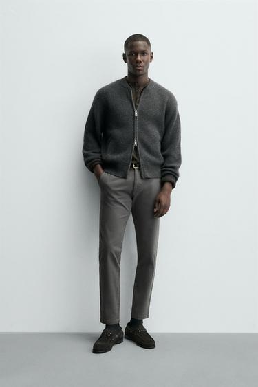 Pantalon Habillé Gris Clair Zara Man Taille 38 - Chino Occasion Parfait état - Homme