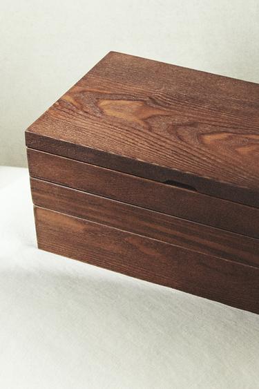 LARGE WOODEN JEWELLERY BOX - Brown by Zara