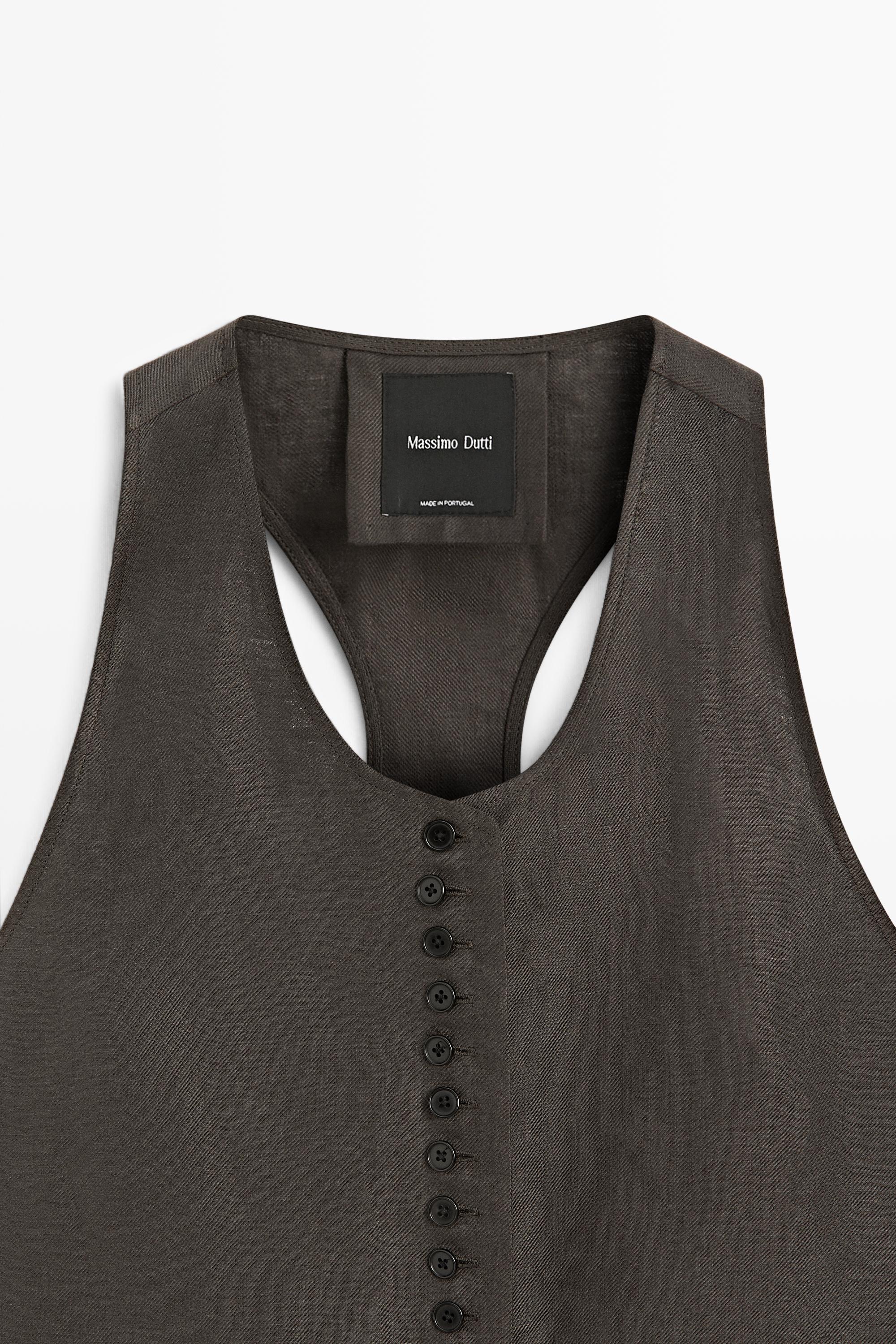 100% linen vest