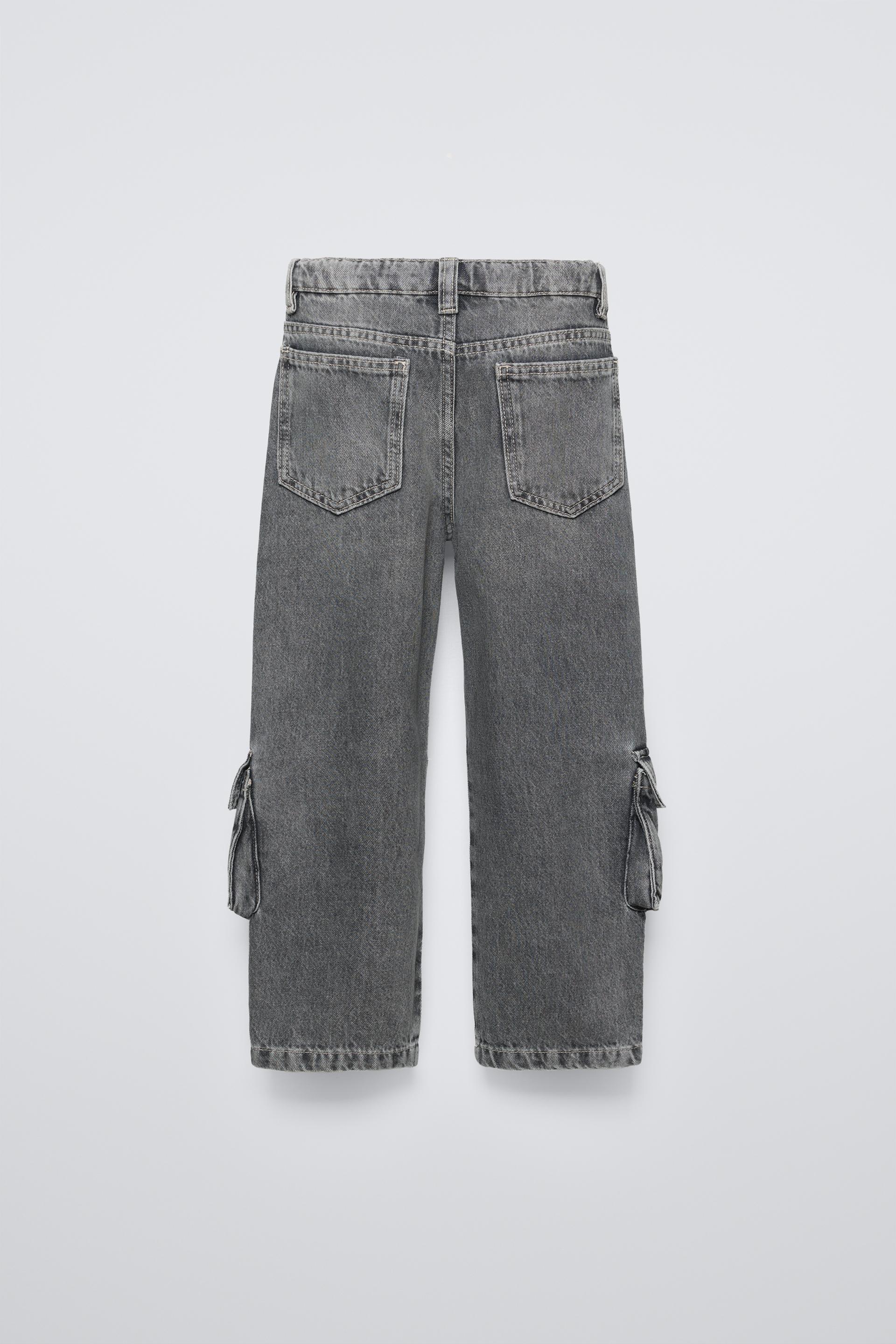 MULTIPOCKET DENIM PANTS - Mid-gray | ZARA United States