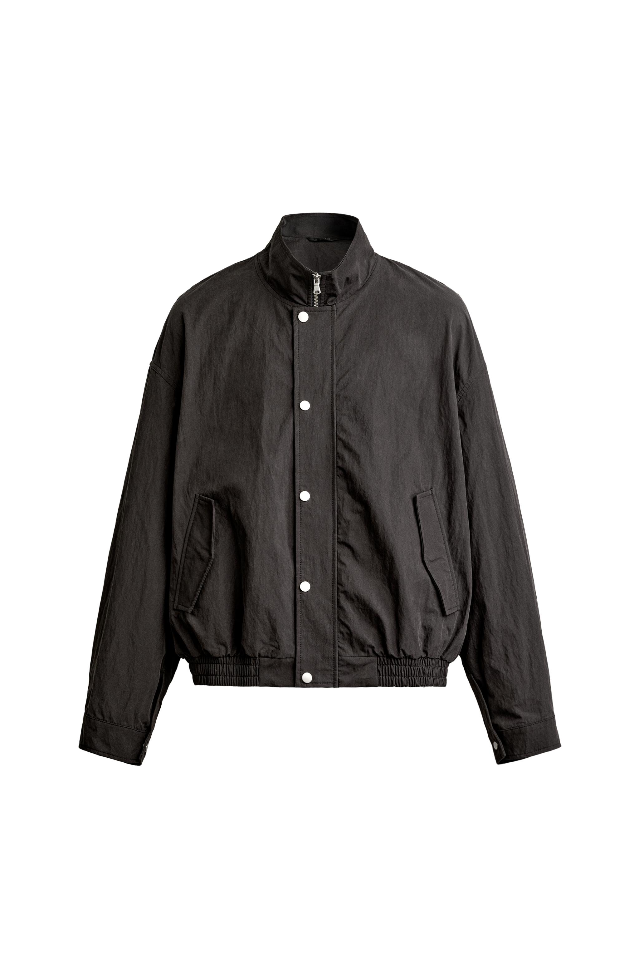 ZARA ザラ　クロップドフィットテクニカルジャケット　新品、未使用 クロップドフィット テクニカルジャケット - ブルー/グレー | ZARA