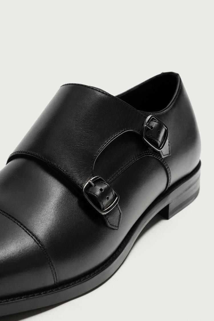 Zapatos de cuero con doble hebilla estilo monk 3