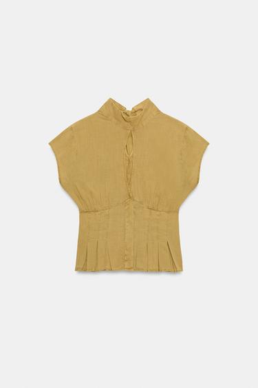 TOP OUVERTURE À NŒUD - Caramel de Zara - Image 2