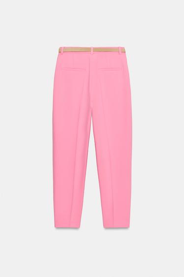 PANTALON 7/8 AVEC CEINTURE - Rose de Zara - Image 8