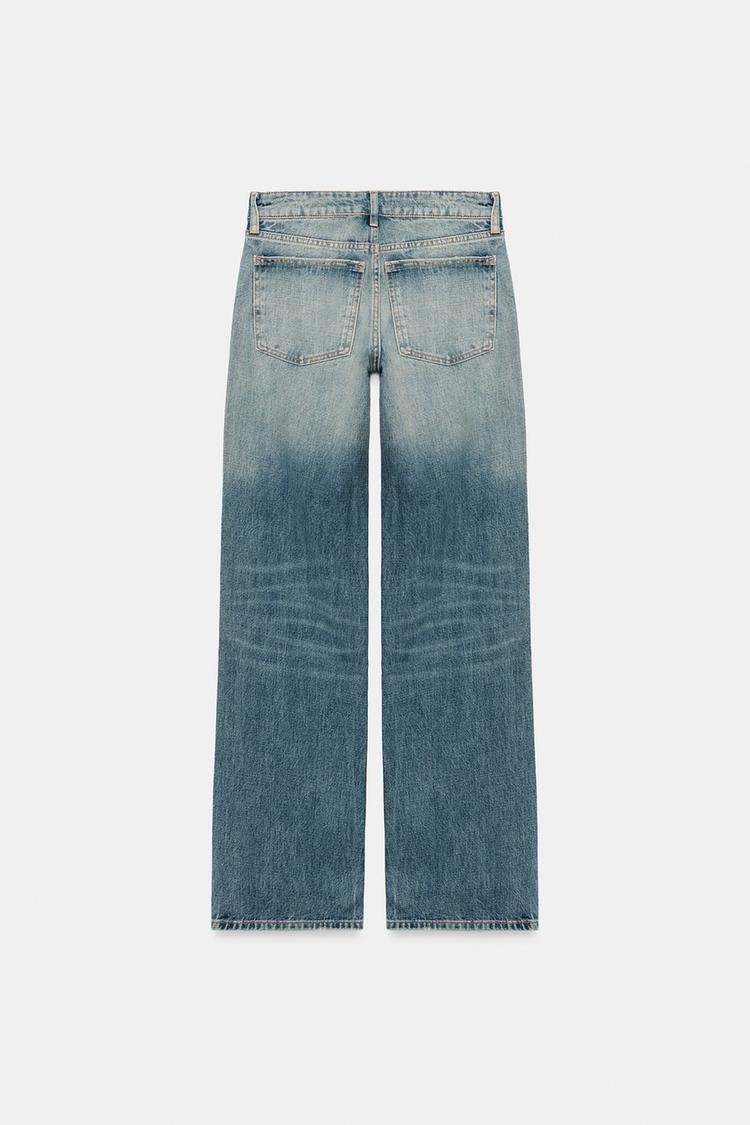 Jeans de tiro bajo y pierna ancha TRF 8