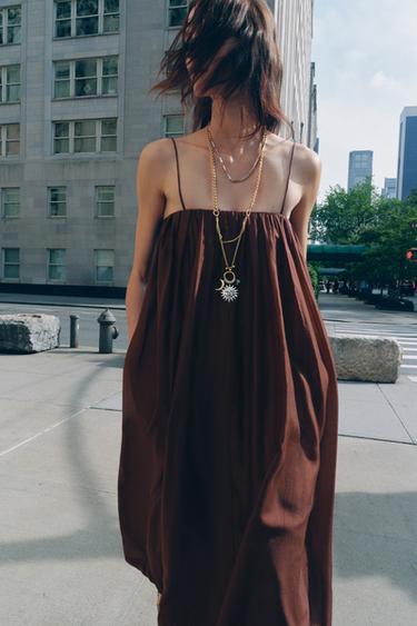 ZW COLLECTION MULTI-POSITION BALLOON DRESS - Terracotta by Zara - Image 7