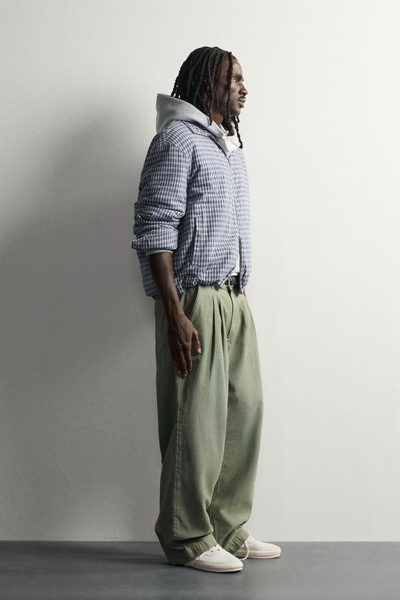 CHEMISE MATELASSÉE CARREAUX - Bleu de Zara - Image 3