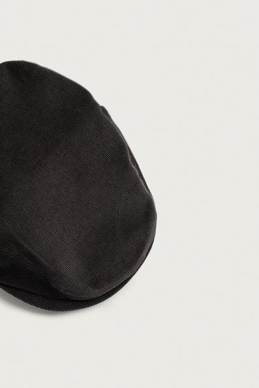 COTTON CORDUROY CAP — Anthracite grey 2