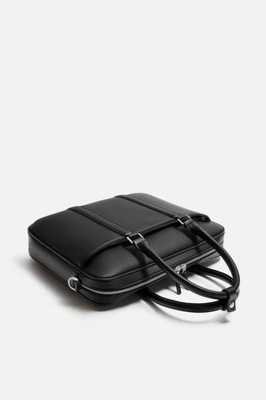 Zara TEXTURE BRIEFCASE - Black