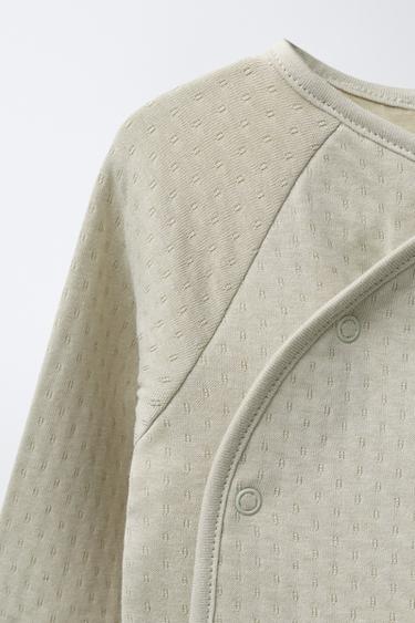 TEXTURED T-SHIRT AND GAITERS SET - Greenish by Zara - Image 2