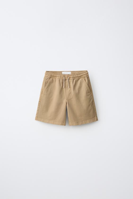 PLAIN JOGGER BERMUDA SHORTS - Sand by Zara - Image 0