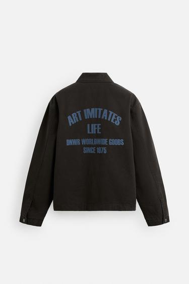 JACKET WITH CONTRAST EMBROIDERY - Brown by Zara - Image 7