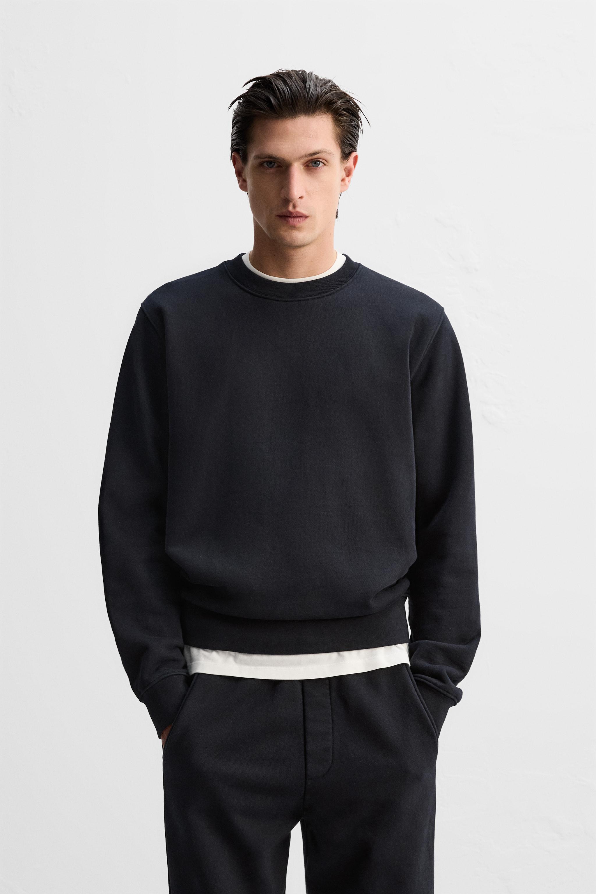 Men s Crew Neck Sweatshirts ZARA United Kingdom