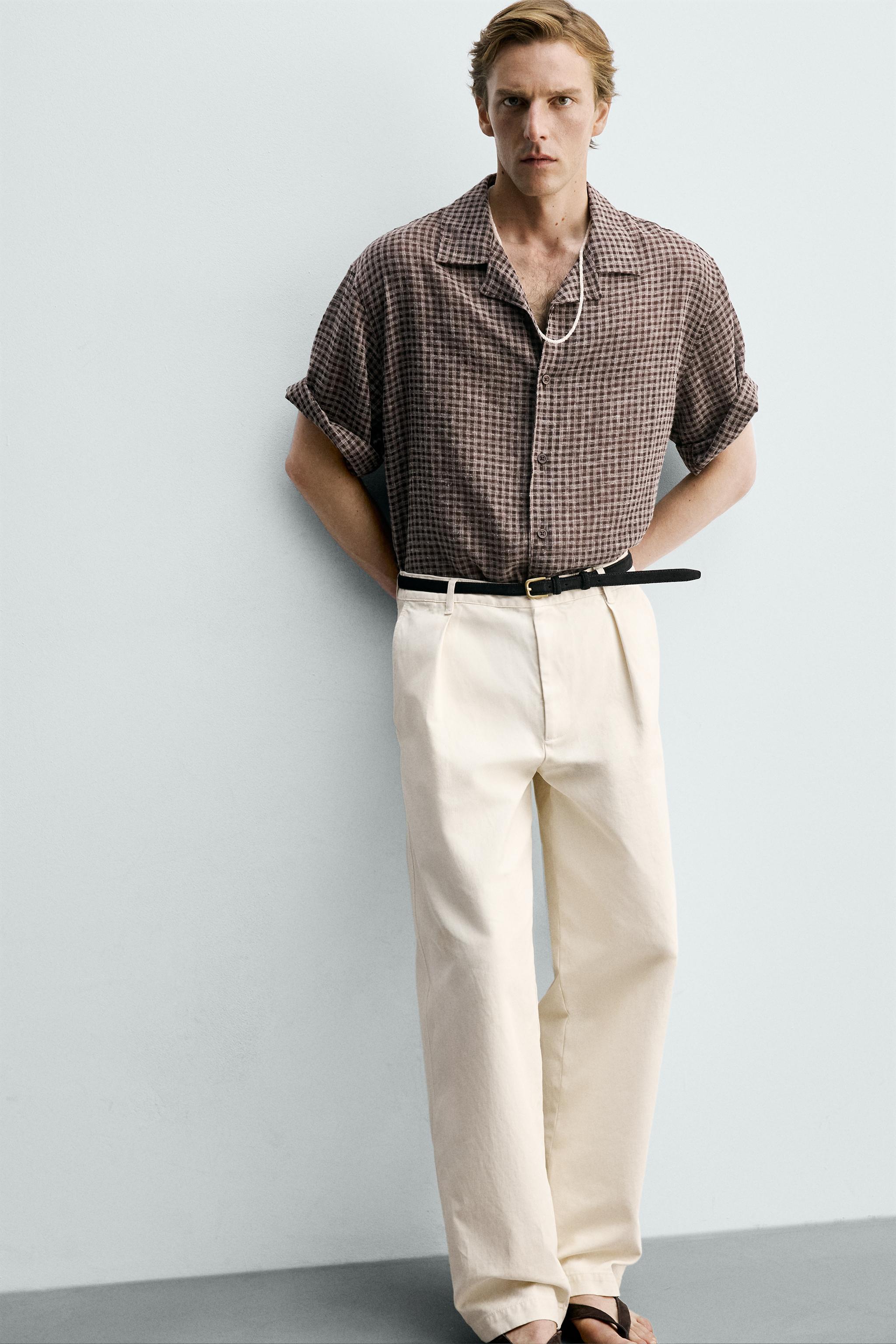 CHEMISE RELAXED FIT JACQUARD CARREAUX