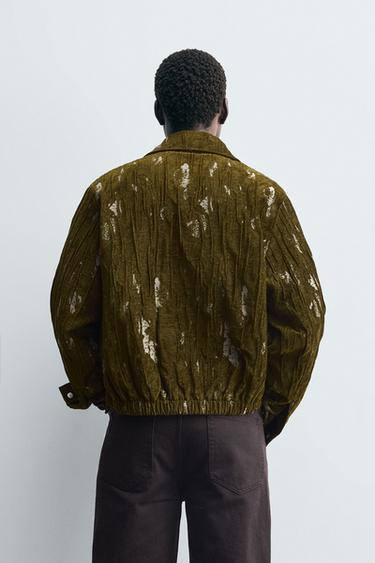 TEXTURED JACQUARD JACKET - Green marl by Zara - Image 2