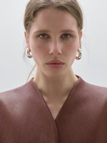 Zara V-neck blazer - Studio - Brown