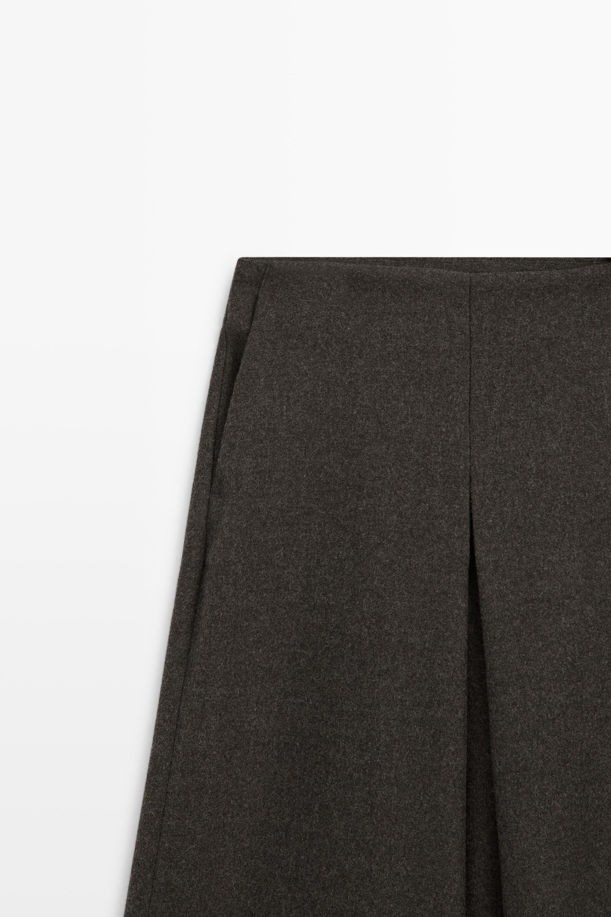 Wool blend skort