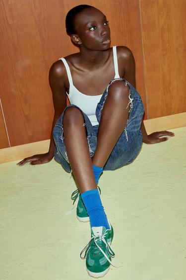 БЕГОВЫЕ КРОССОВКИ — Зеленый от Zara