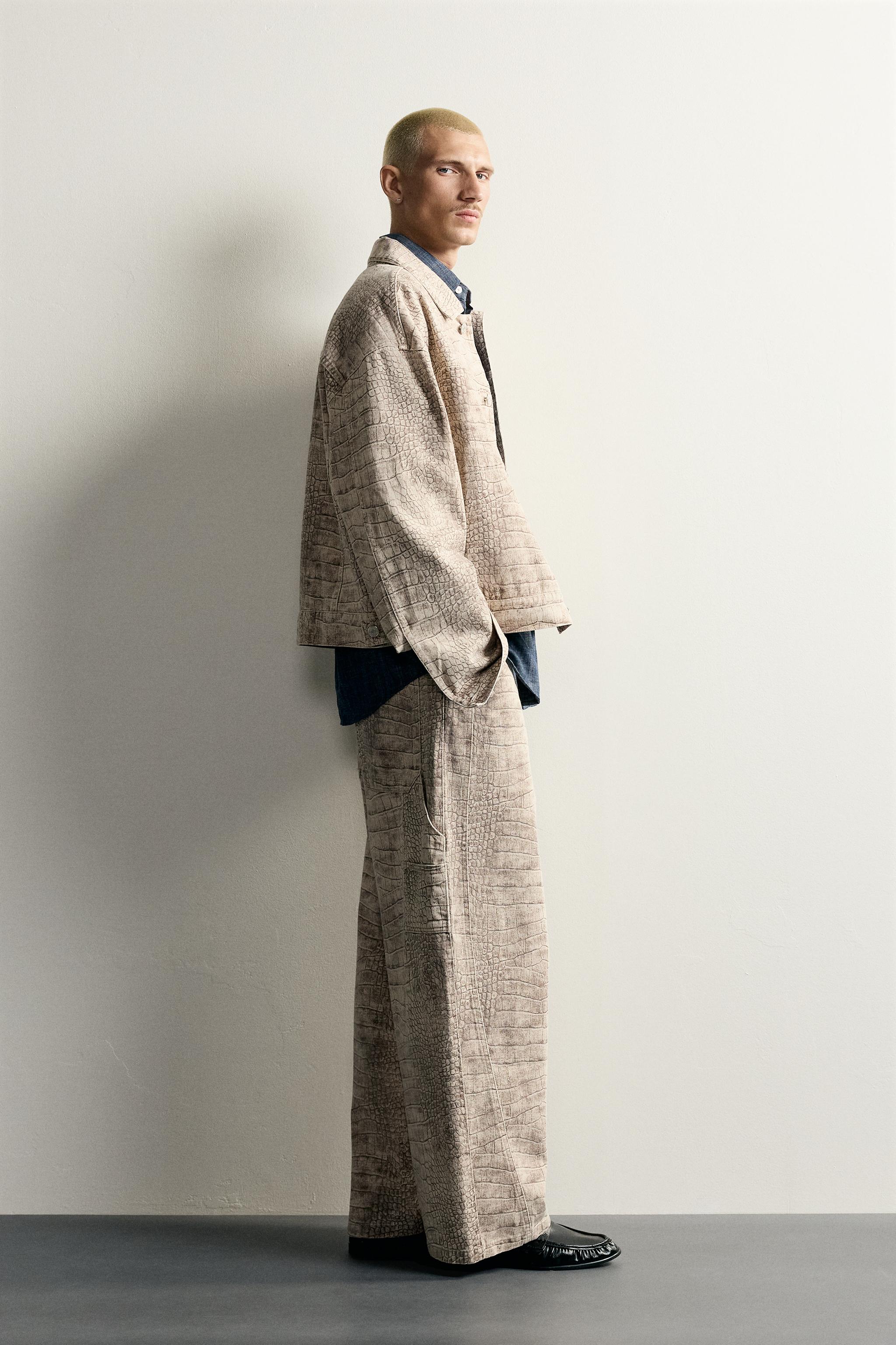 Мужские куртки Zara RELAXED FIT ANIMAL PRINT JACKET — фото 4