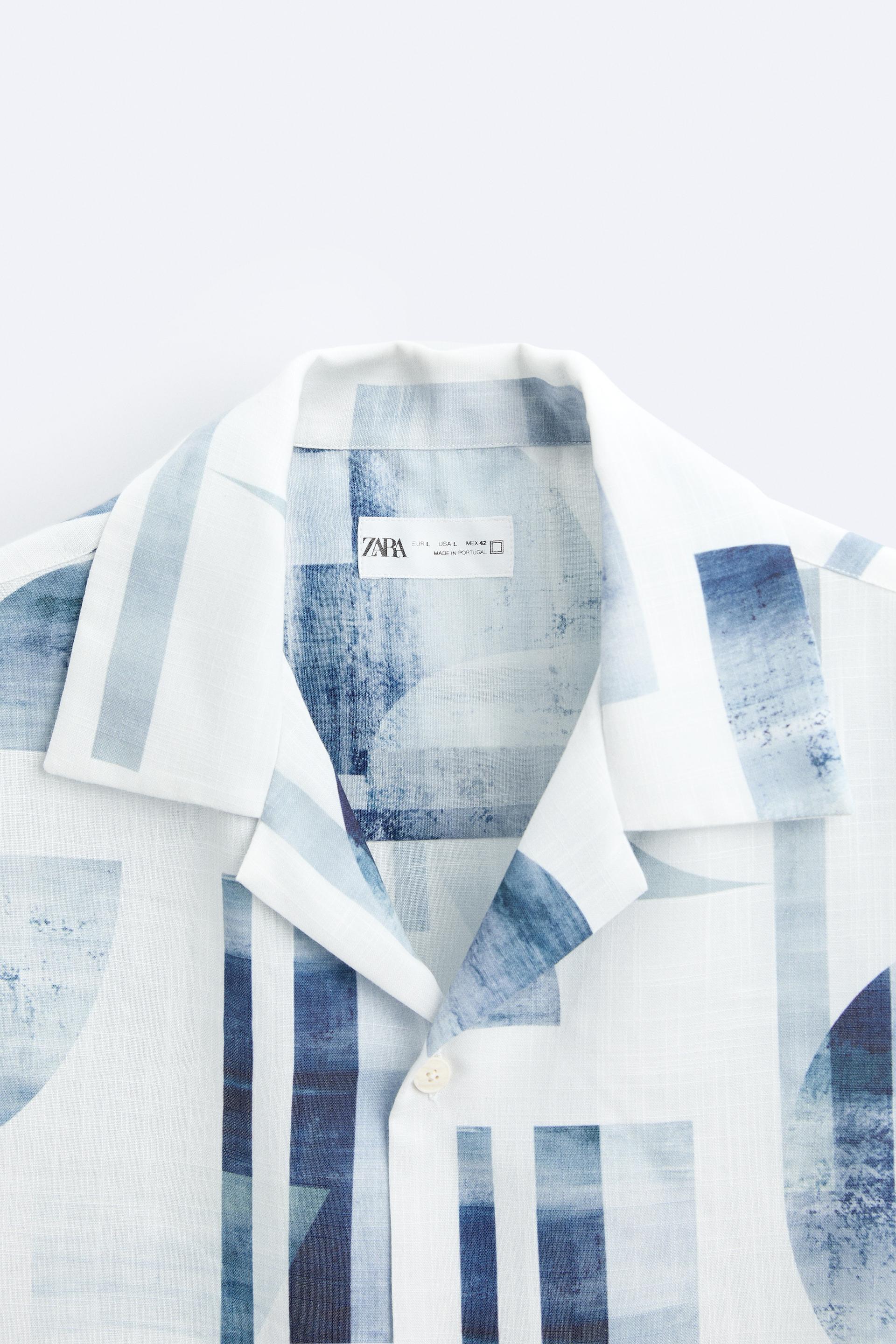New Zara geometric print shirt.  Clothes design, Printed shirts, Outfits