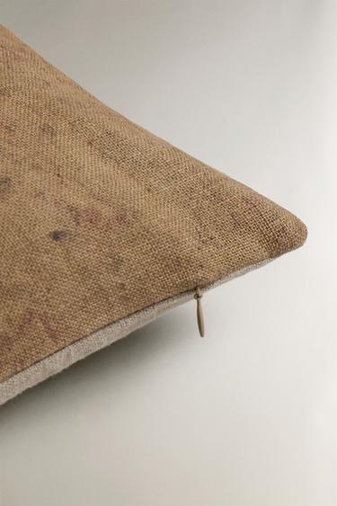 FLORAL PRINT CUSHION COVER - Light beige by Zara - Image 3