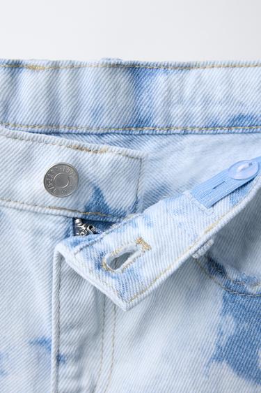 SHORT EN DENIM TIE DYE - Bleu clair de Zara - Image 2