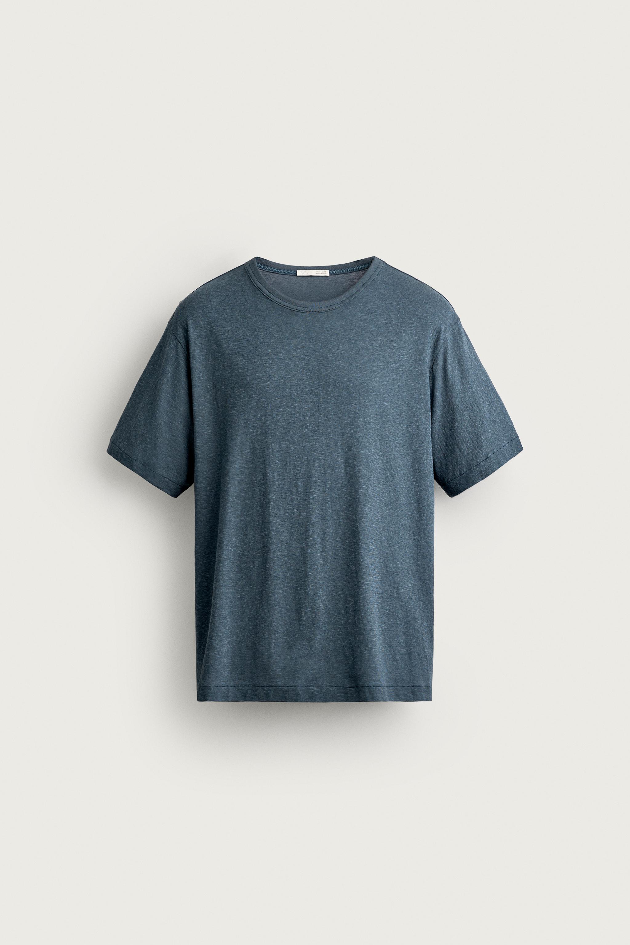 LIGHTWEIGHT REGULAR FIT T-SHIRT — Mid-blue