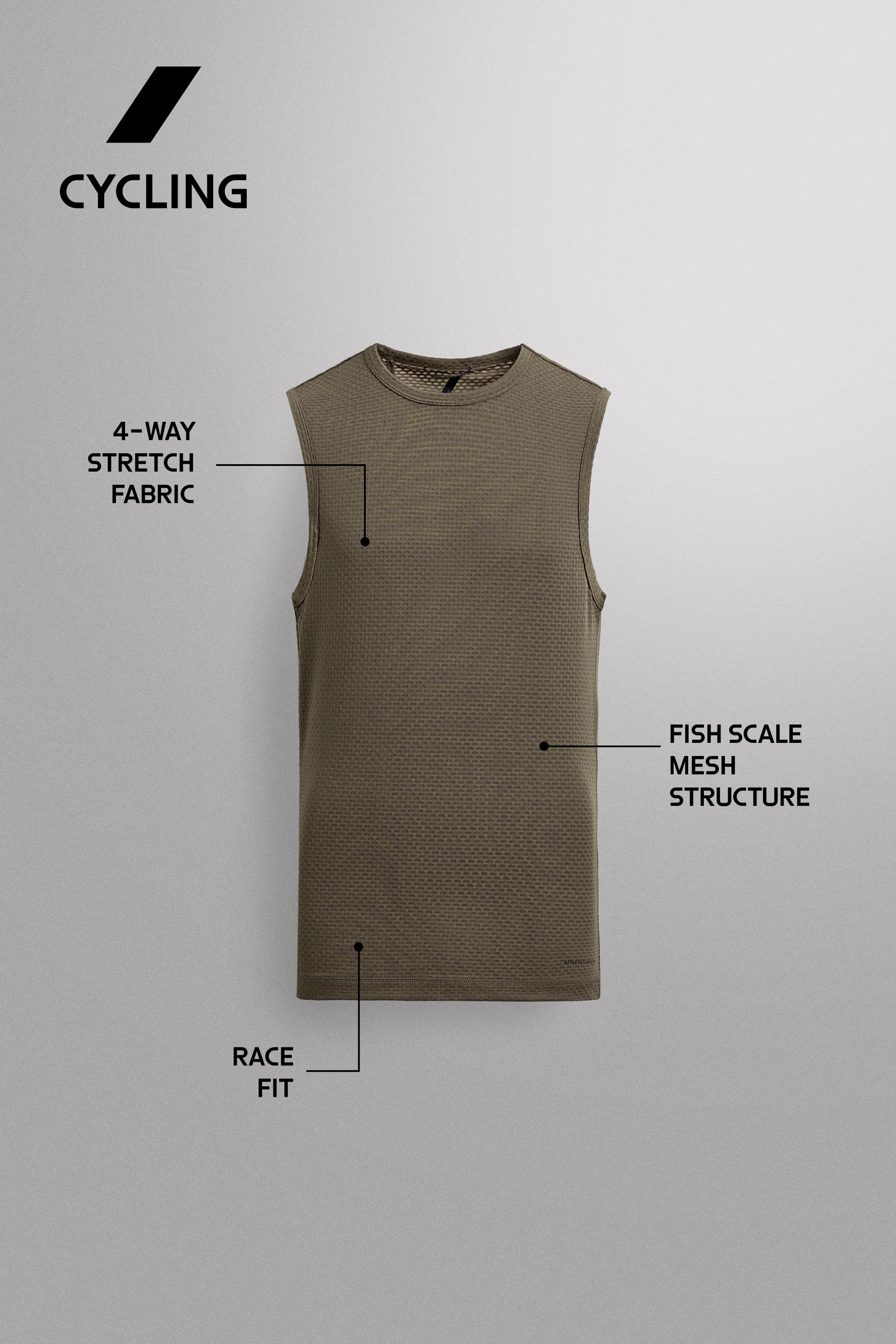 GRAVEL FIRST LAYER TANK T-SHIRT - Taupe grey | ZARA Singapore