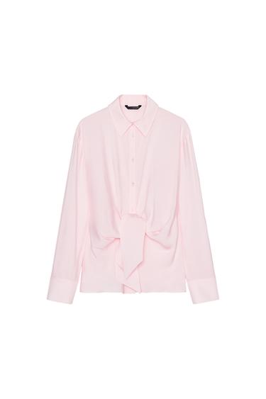 FLOWING SHIRT WITH KNOT