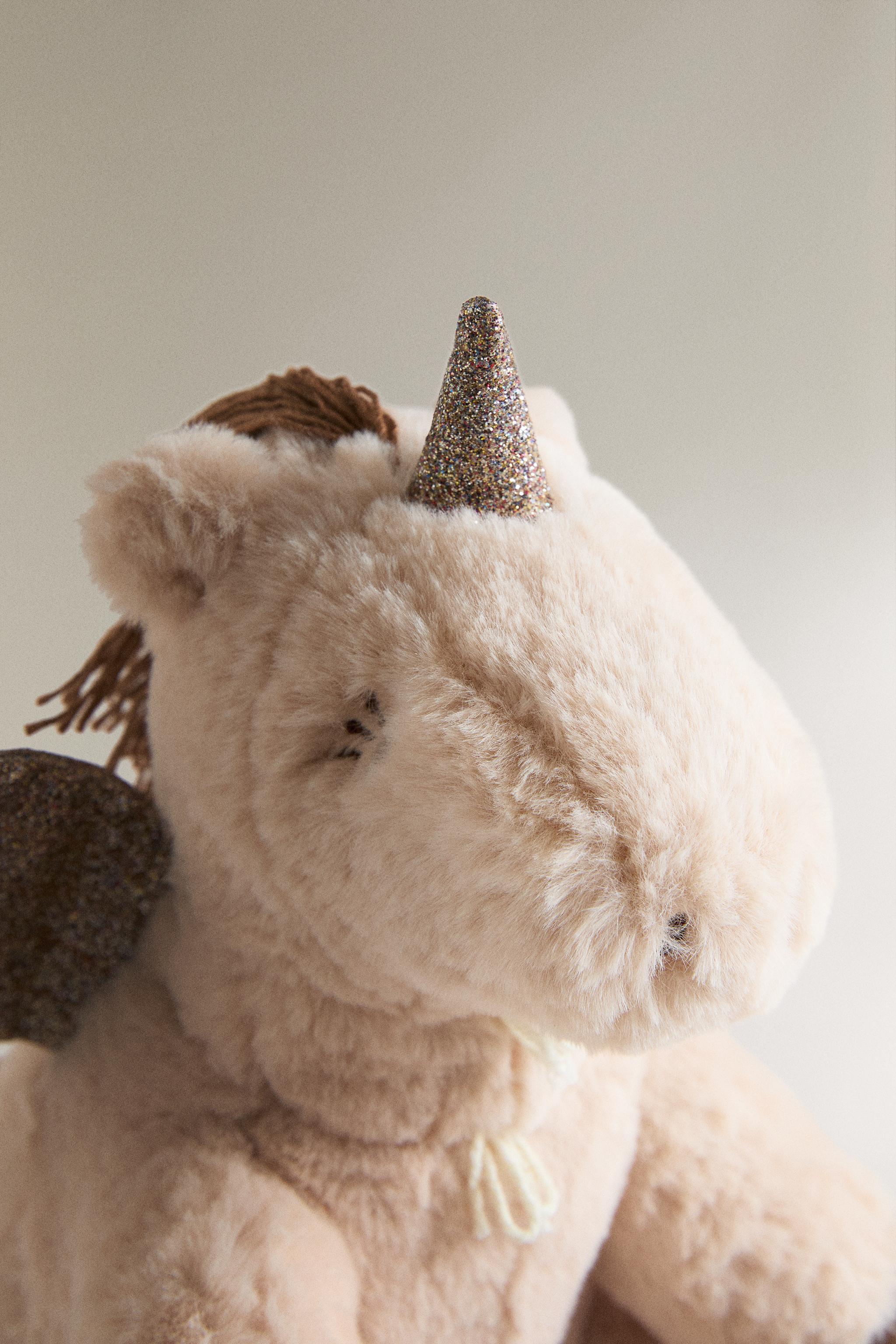 KIDS’ UNICORN PLUSH TOY — Beige