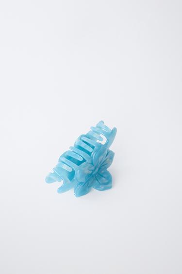 FLOWER-SHAPED HAIR CLIP - Light blue by Zara - Image 2