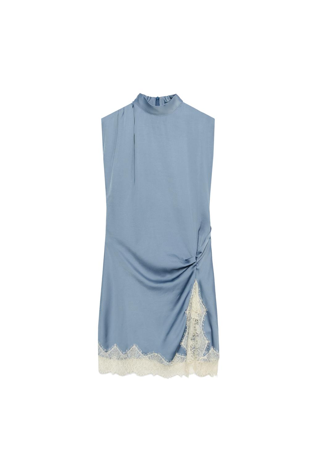 SATIN LACE DRESS - image 3