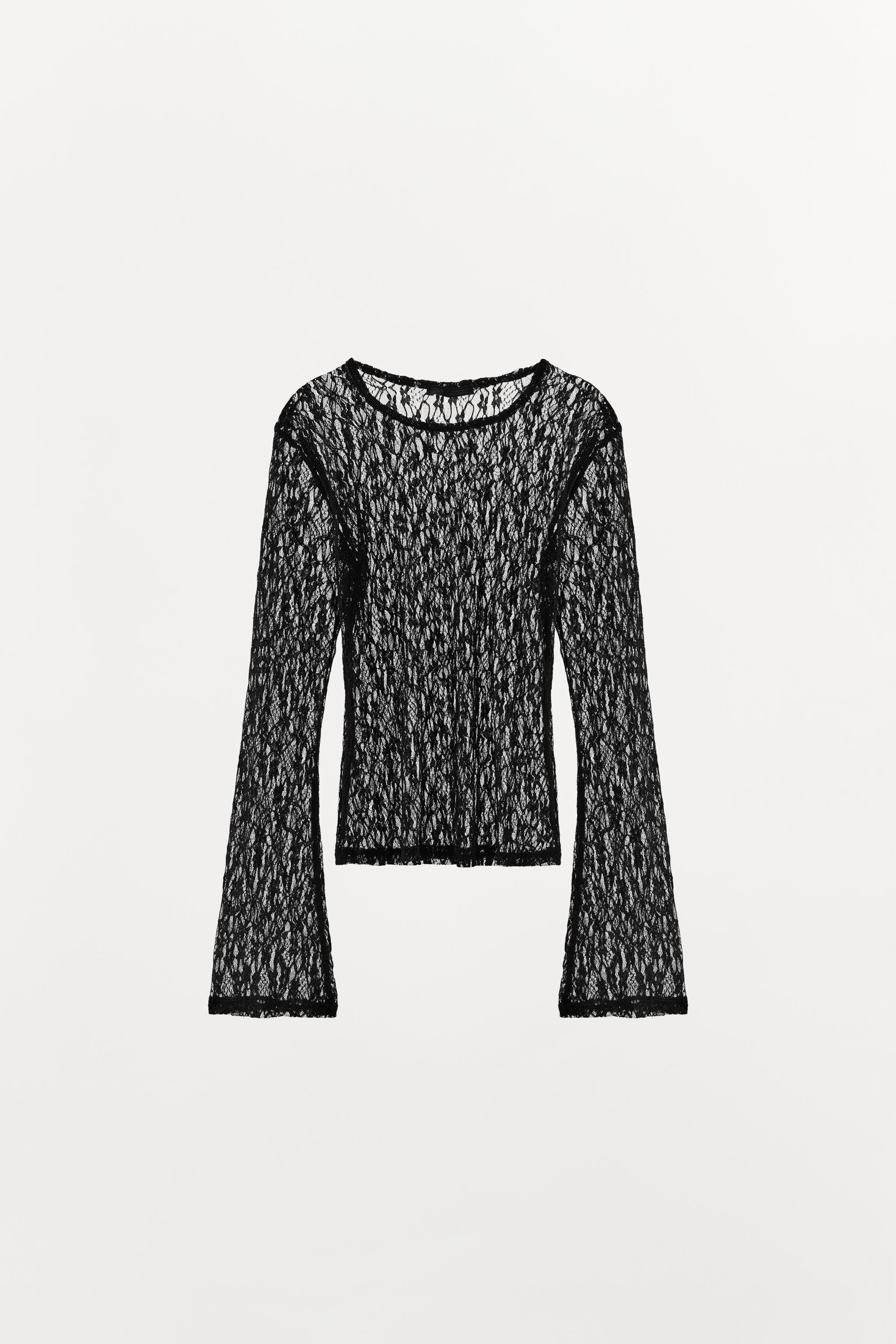 BELL-SLEEVE LACE TOP