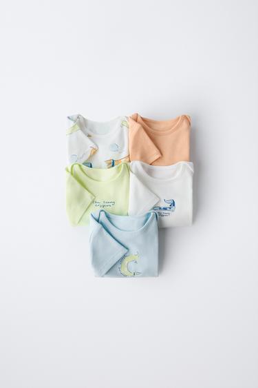 5-PACK OF PUPPY PRINT BODYSUITS - Multicoloured by Zara
