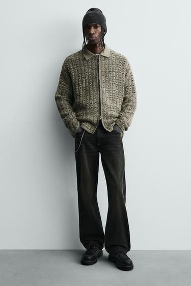 LEATHER STITCHED SHOES - Black by Zara - Image 0