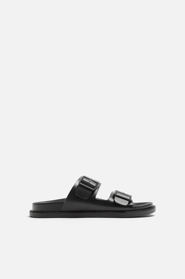 SANDALEN MET TWEE BANDEN - Zwart van Zara