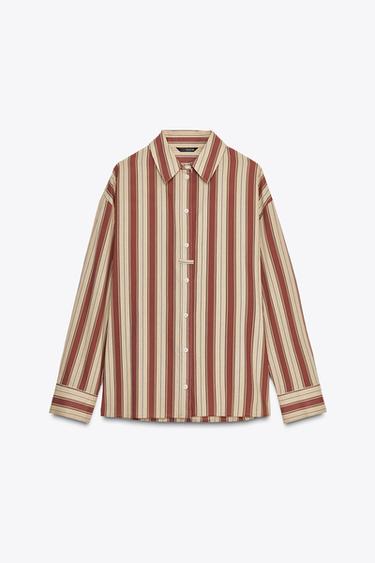 CHEMISE RAYÉE AVEC PATTE AU DOS - Multicolore de Zara - Image 5