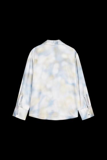Zara SATIN EFFECT TIE-DYE SHIRT - Multicolored