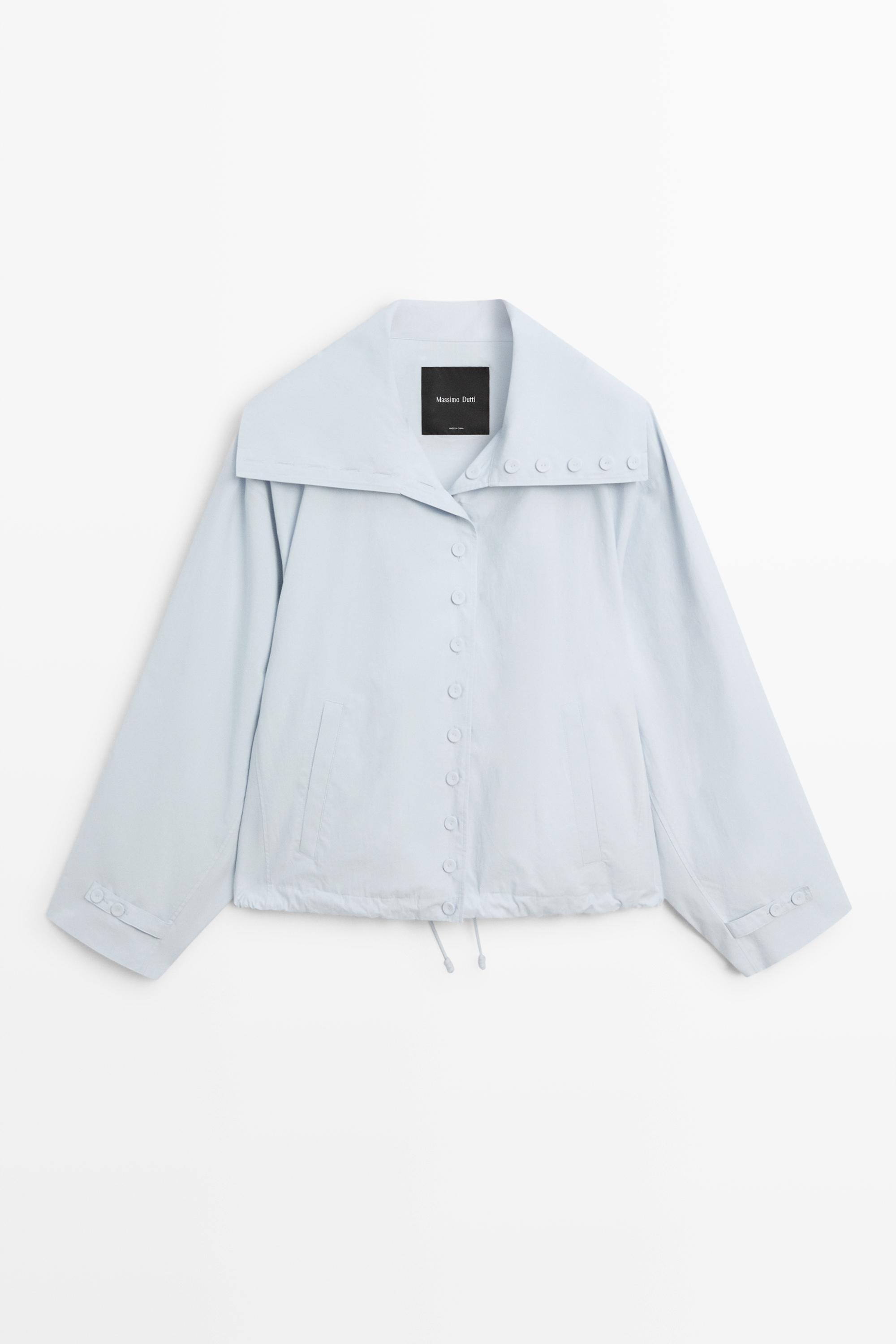 Cropped button jacket