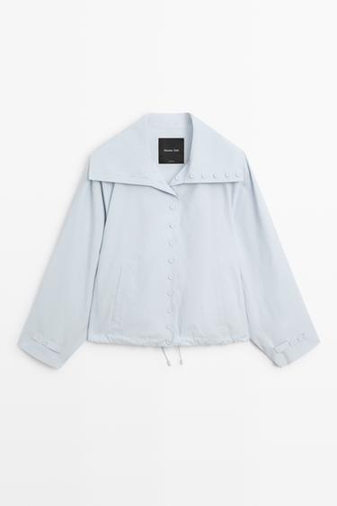 Veste courte boutonnée - Bleu délavé de Zara