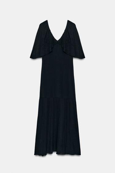 LONG KNIT DRESS - Dark navy by Zara - Image 8