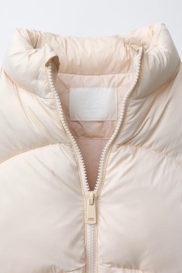 WATER-REPELLENT PADDED GILET - Ecru by Zara - Image 5