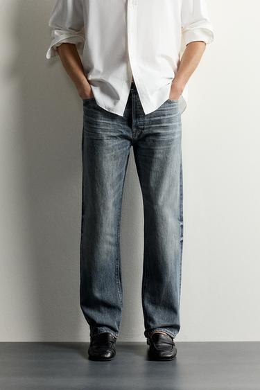 JEANS STRAIGHT FIT - Azul / Verde da Zara