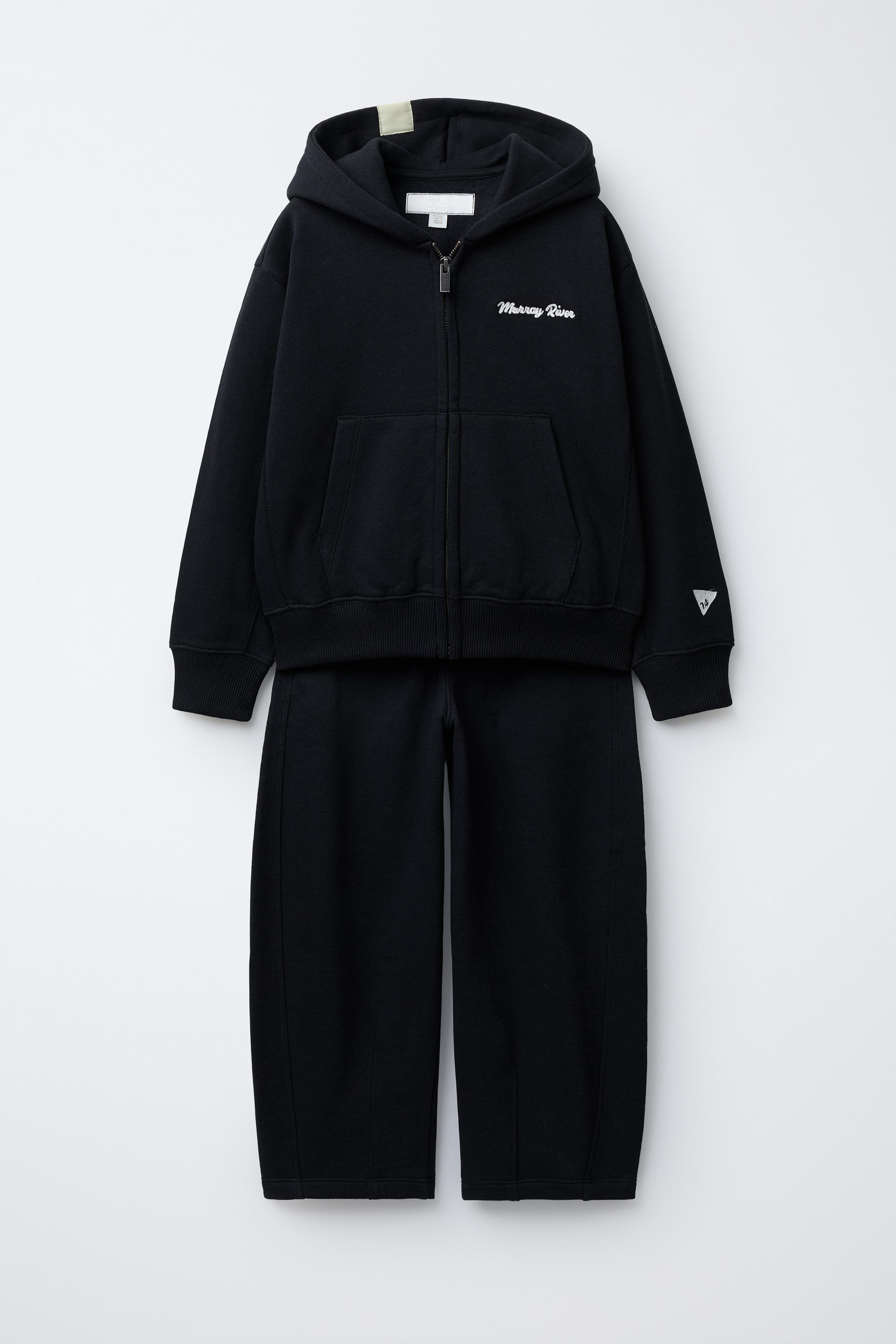 新品　bluelea Sweat balloon pullover FLEECE SWEATSHIRT AND BALLOON TROUSERS SET - Dark navy | ZARA