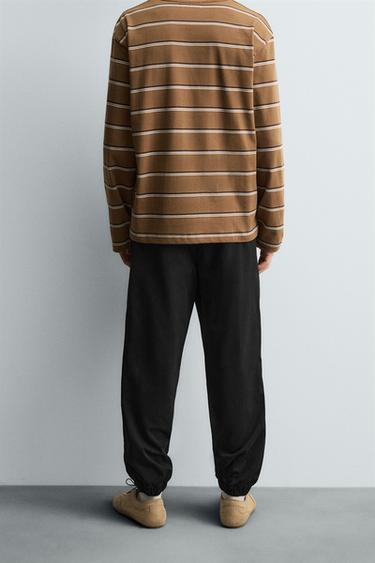 SLIM FIT JOGGER WAIST TROUSERS - Black by Zara - Image 2