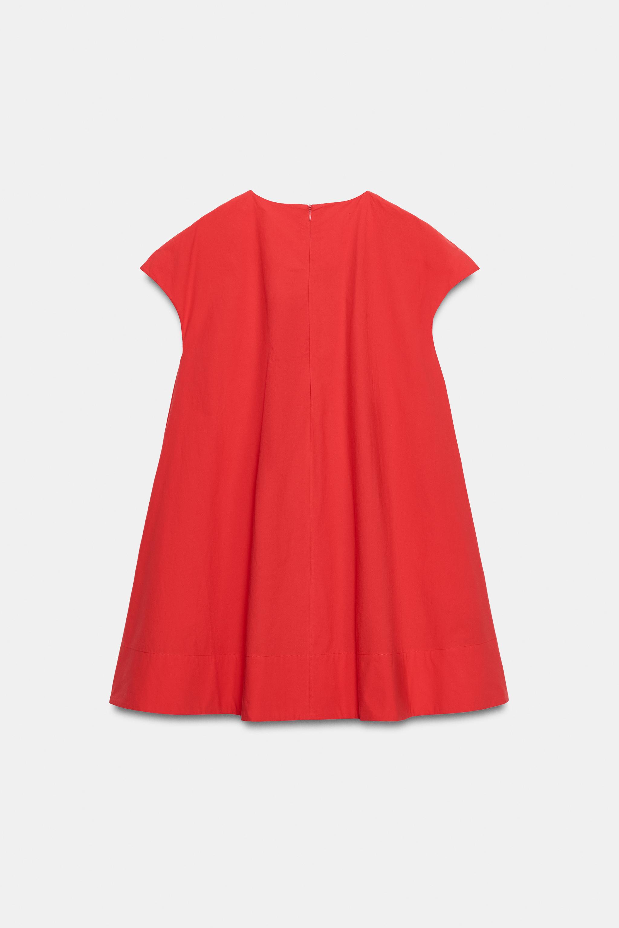 Женские платья Zara ZW COLLECTION POPLIN MINI DRESS — фото 7